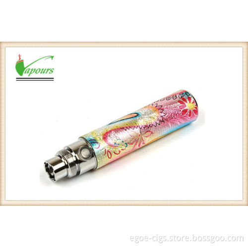 Multicolor 800 Puffs Ego Q E Cigs , 650mah Tank E-cigarette Battery For Women